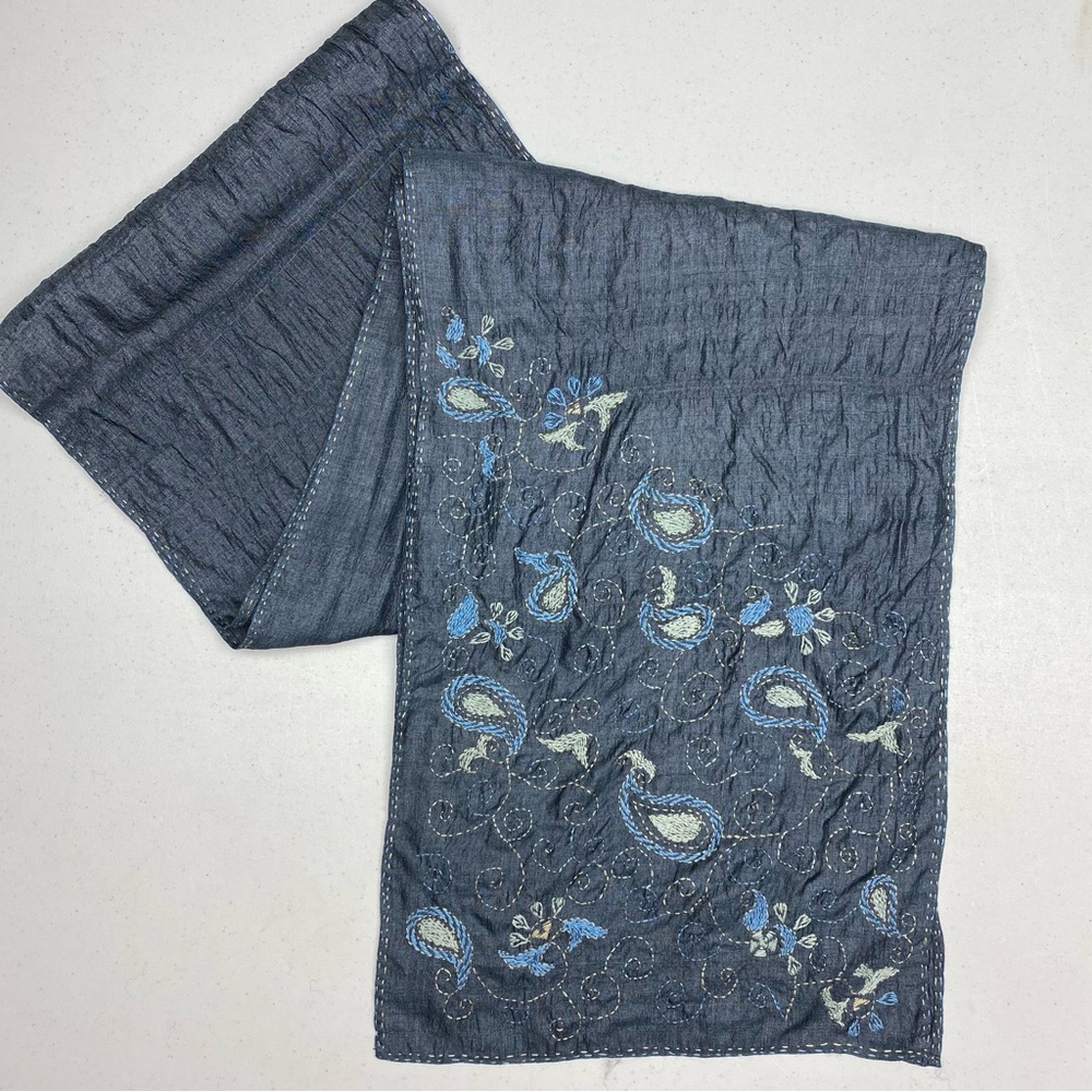 Sasha INDIGO Silk Scarf. *P1057